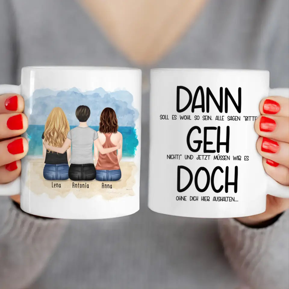 Personalisierte Tasse Kollegen (3 Frauen) - Abschiedsgeschenk