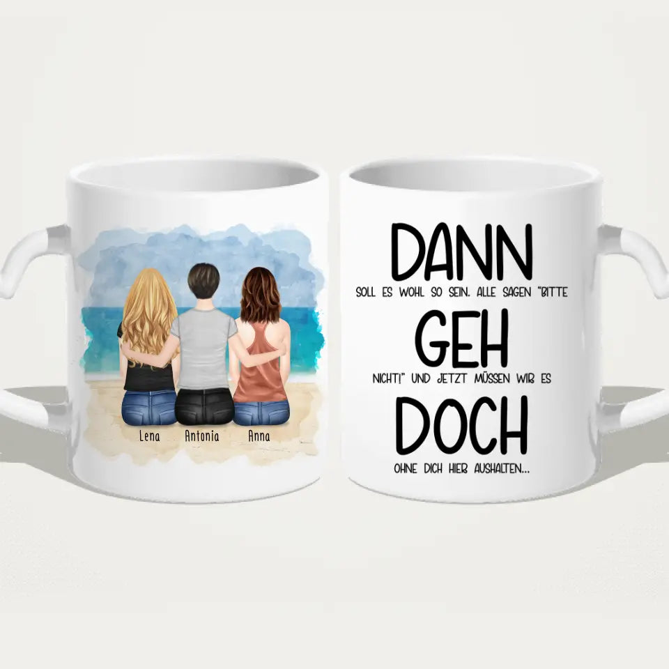 Personalisierte Tasse Kollegen (3 Frauen) - Abschiedsgeschenk