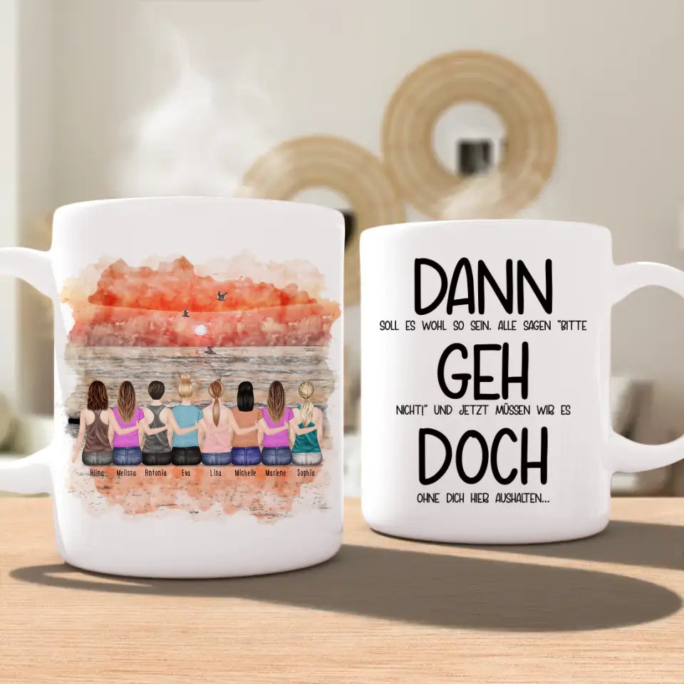 Personalisierte Tasse Kollegen (8 Frauen) - Abschiedsgeschenk