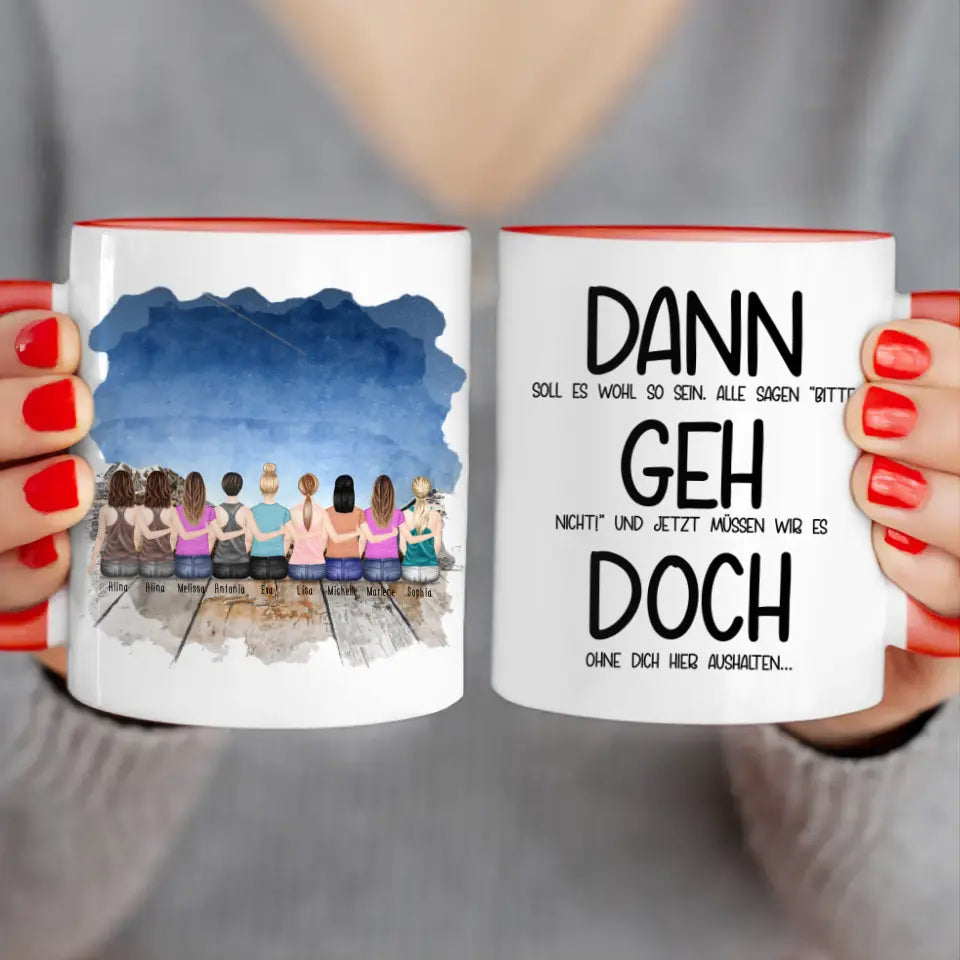 Personalisierte Tasse Kollegen (9 Frauen) - Abschiedsgeschenk