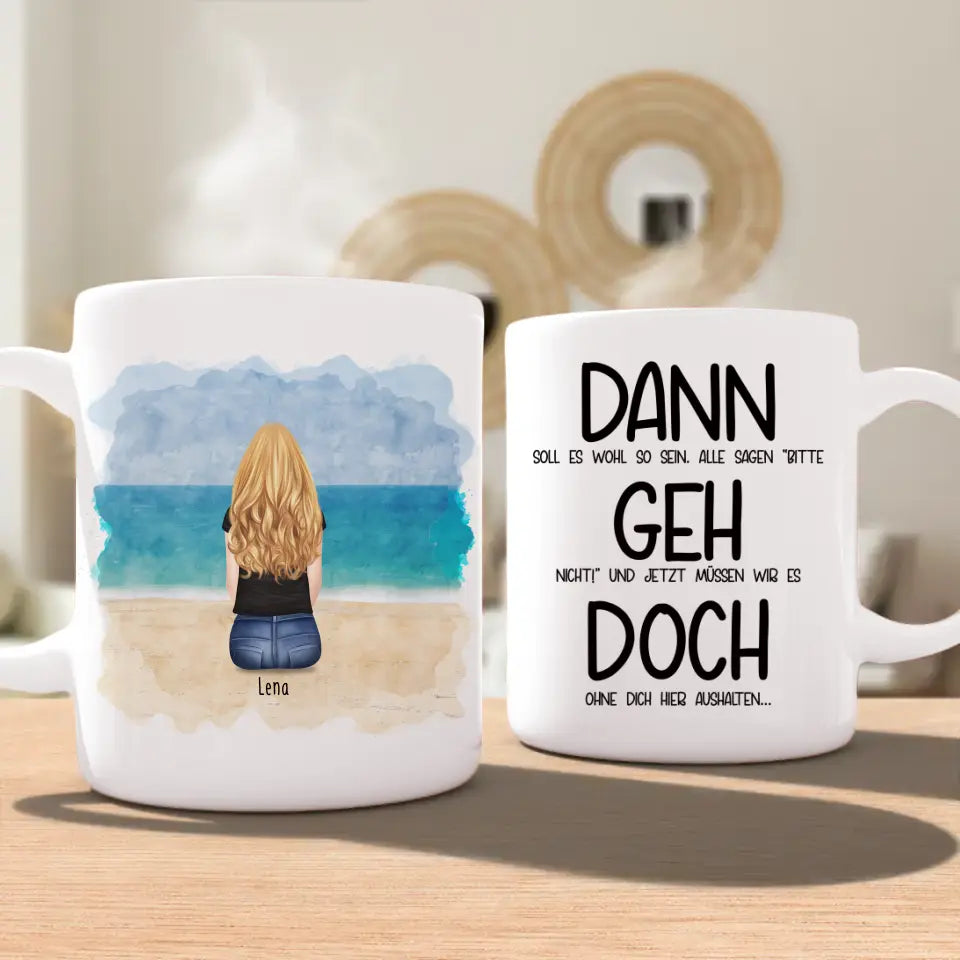 Personalisierte Tasse Kollegen (1 Frau) - Abschiedsgeschenk