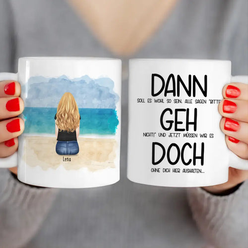 Personalisierte Tasse Kollegen (1 Frau) - Abschiedsgeschenk