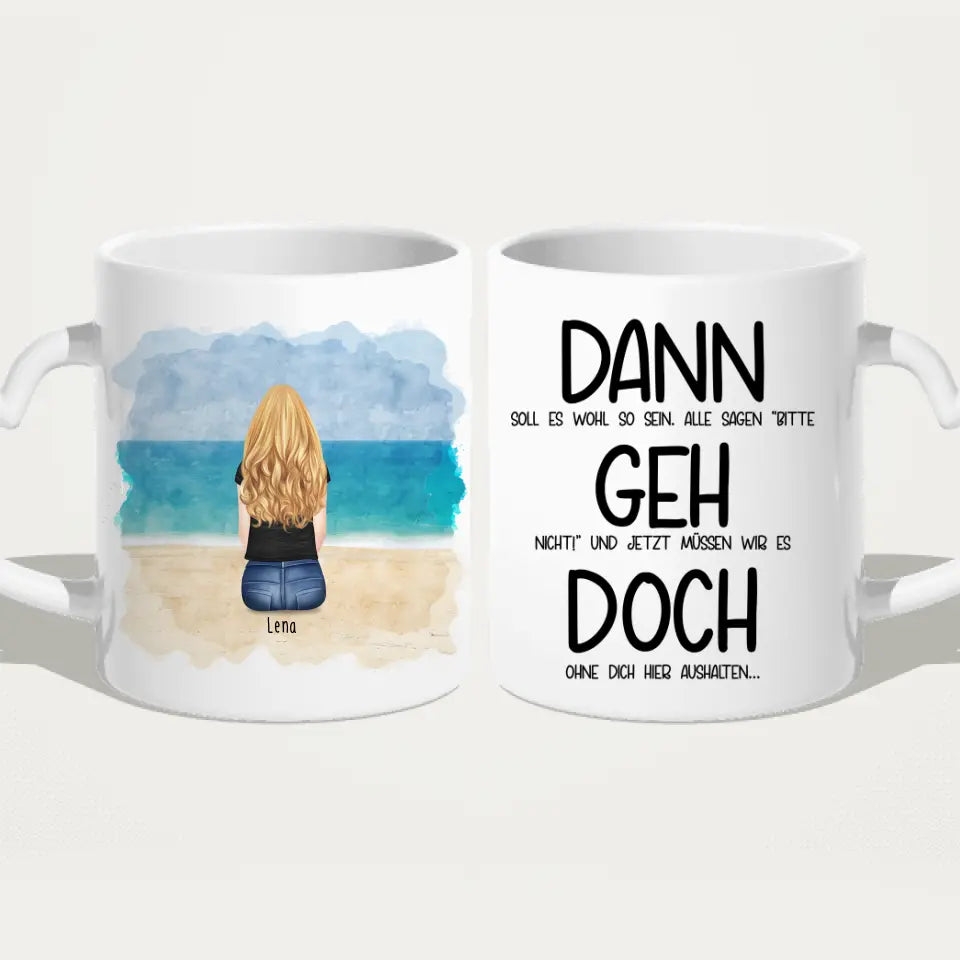 Personalisierte Tasse Kollegen (1 Frau) - Abschiedsgeschenk