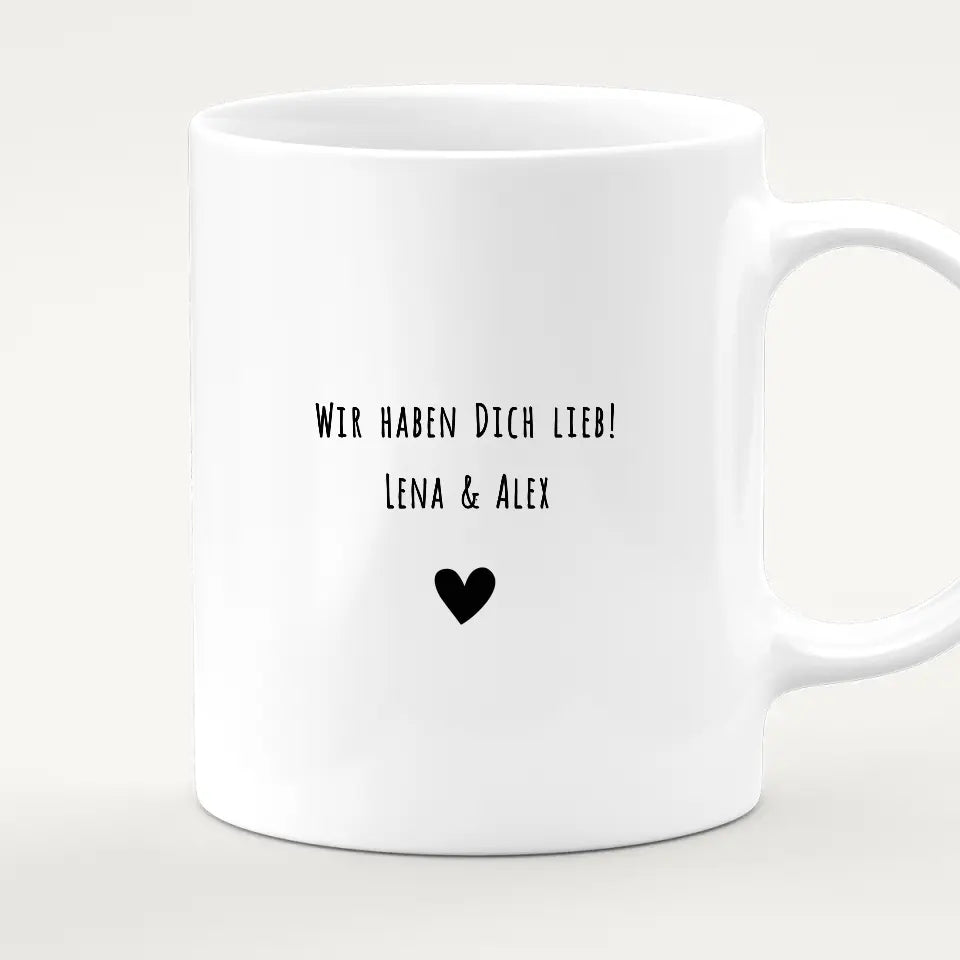 Personalisierte Tasse mit Mama Schriftzug und deinen Bildern