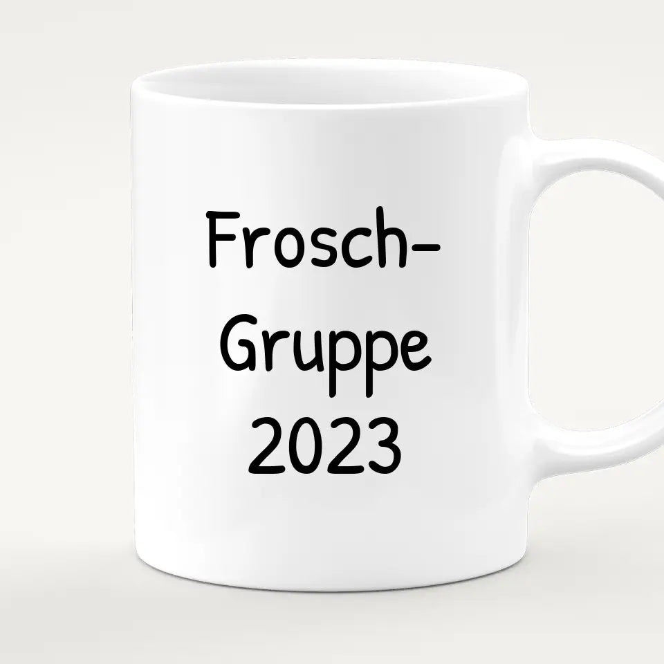 Personalisierte Tasse mit Erzieher/Erzieherin und Kindergartengruppe/Kita (11-26 Kinder)