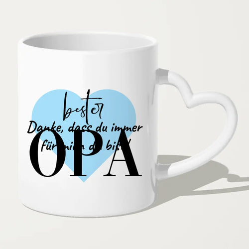 Personalisierte Tasse für Opa (1 Baby + 1 Opa)