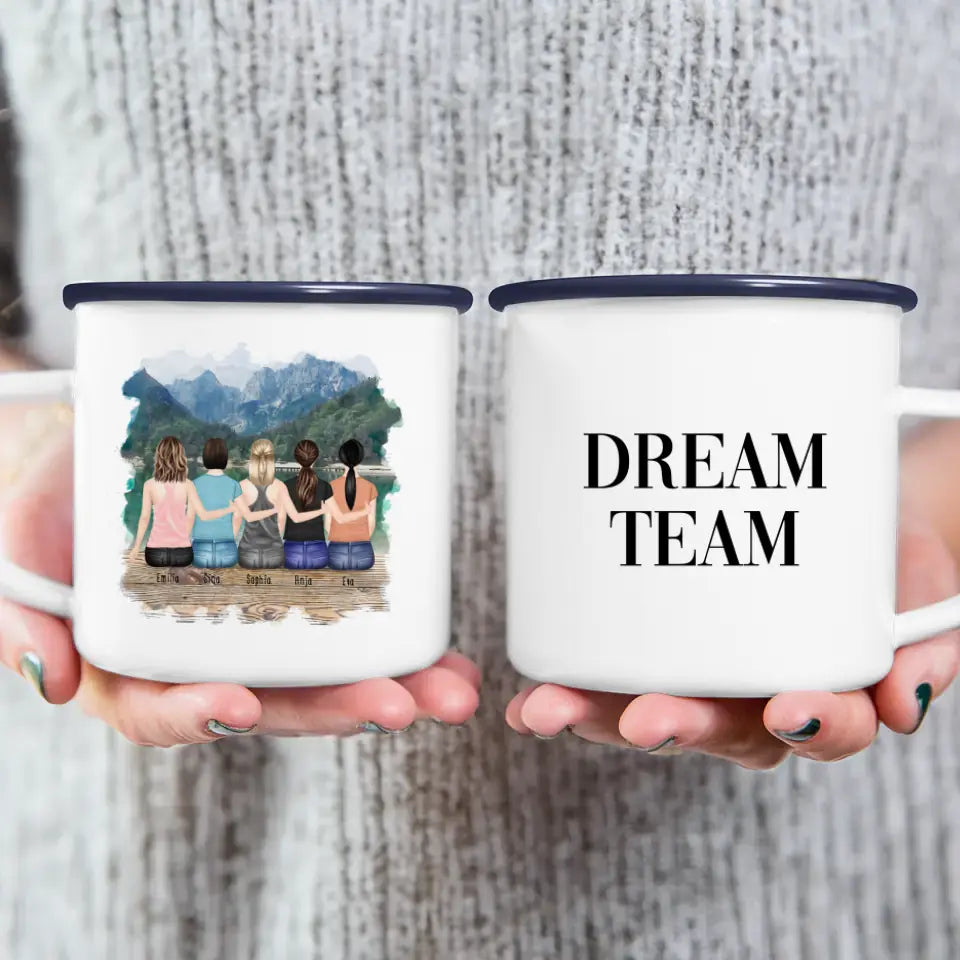 Personalisierte Tasse für Beste Schwestern (5 Schwestern)