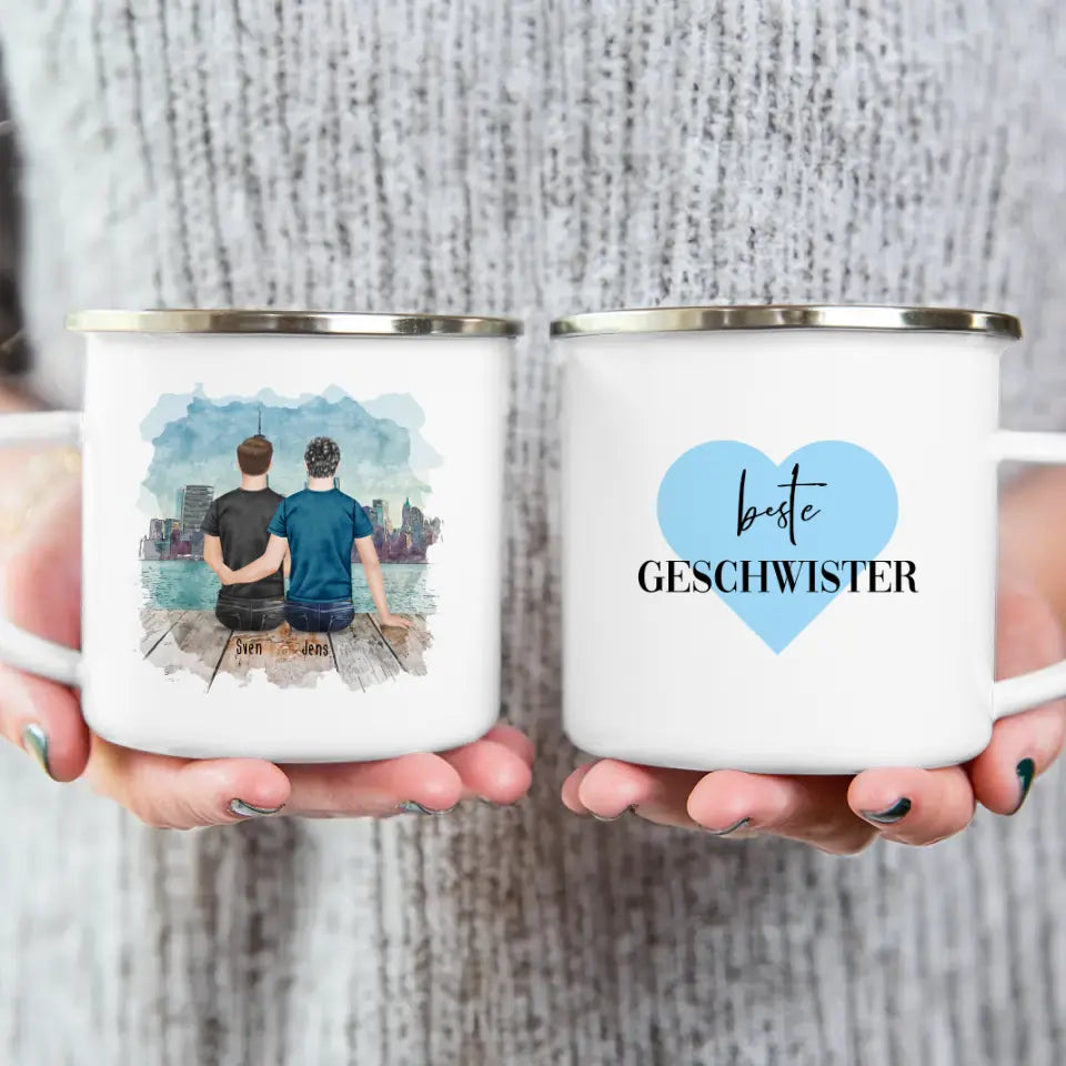 Personalisierte Tasse mit Bruder (2 Brüder)