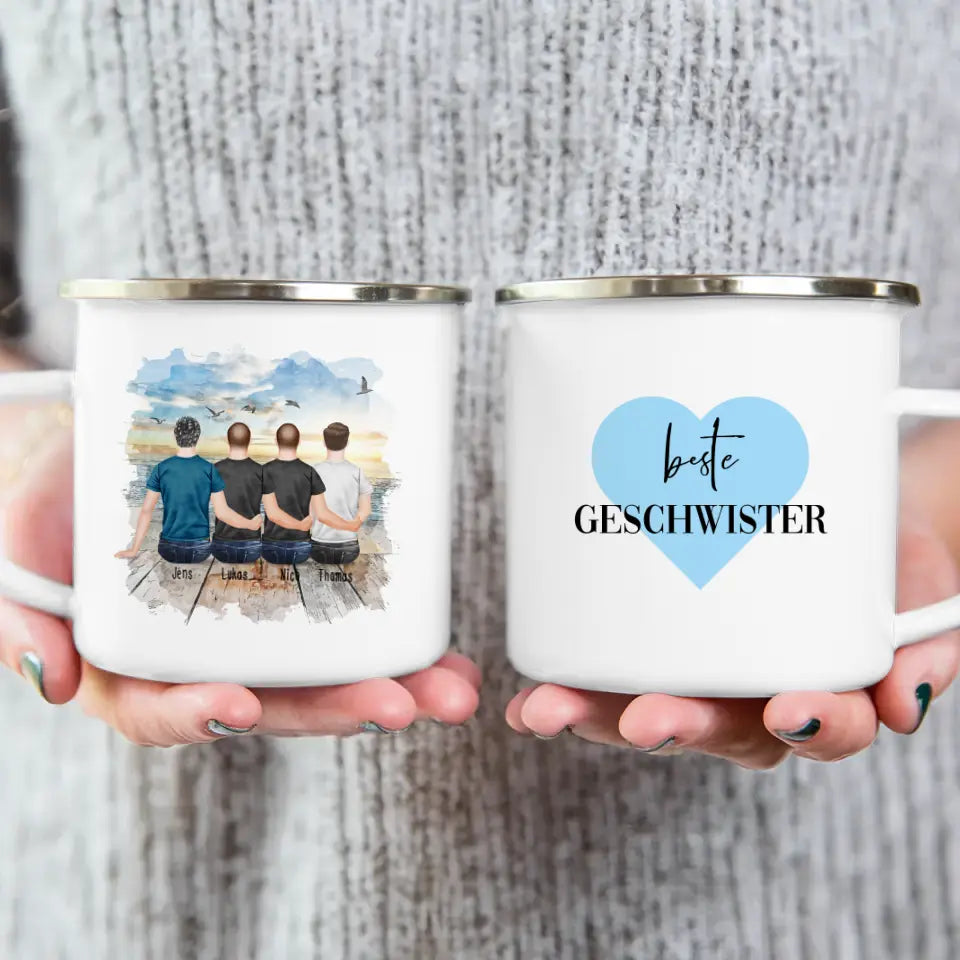 Personalisierte Tasse mit Bruder (4 Brüder)