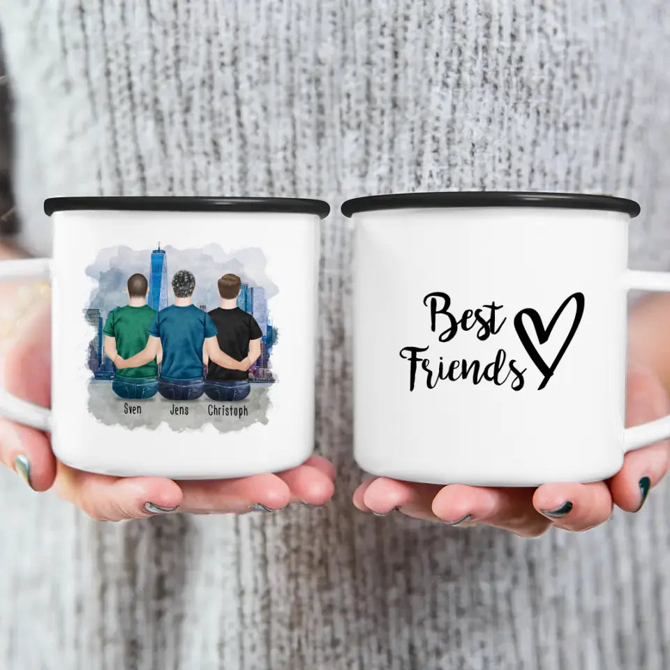 Personalisierte Tasse - Beste Freunde (3 Männer)