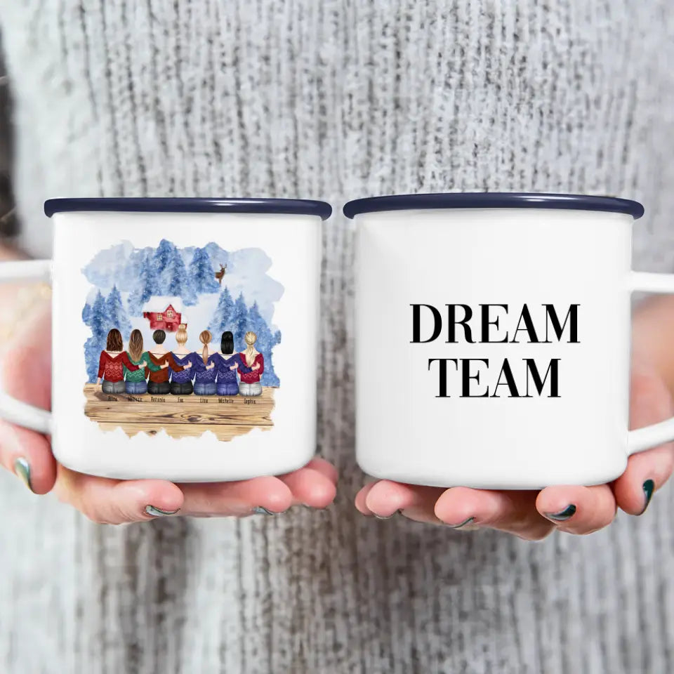 Personalisierte Tasse für Beste Freundinnen (7 Freundinnen) - Weihnachtstasse