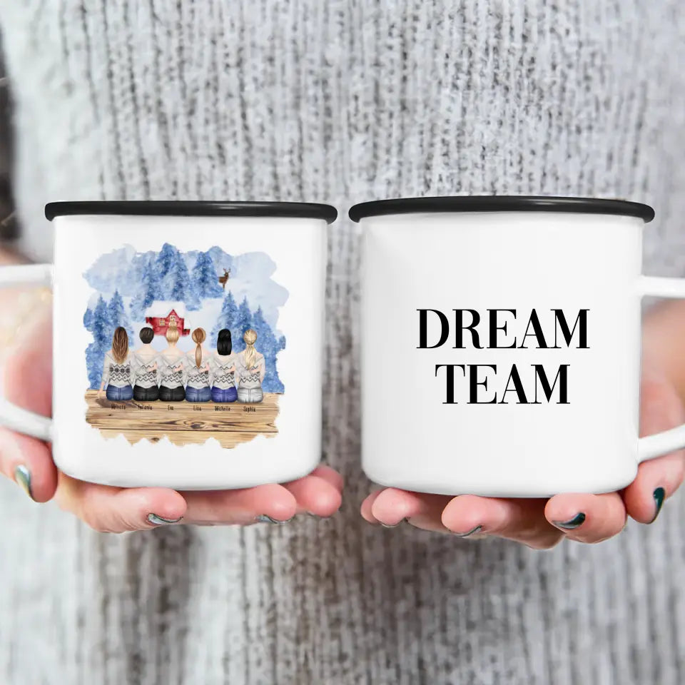 Personalisierte Tasse für Beste Freundinnen (6 Freundinnen) - Weihnachtstasse