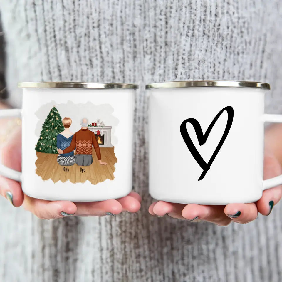 Personalisierte Tasse mit Oma und Opa - Weihnachtstasse
