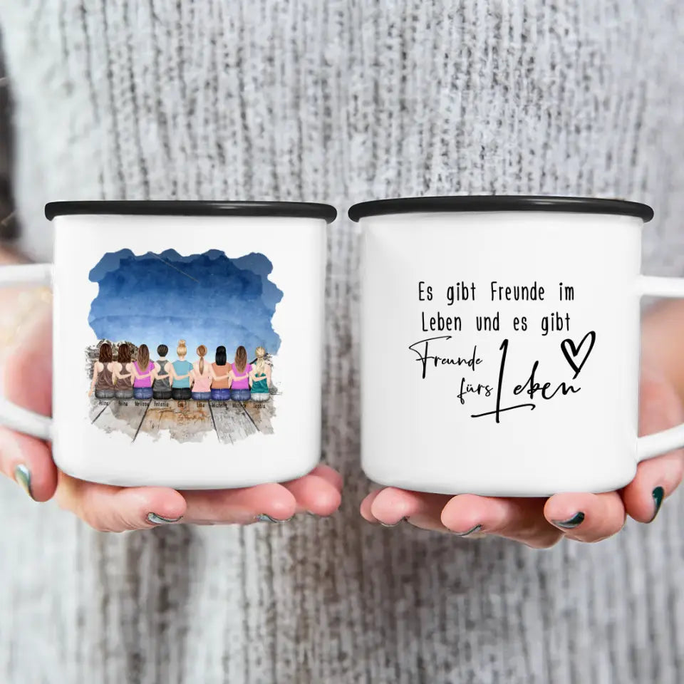 Personalisierte Tasse für Beste Freundinnen (9 Freundinnen)