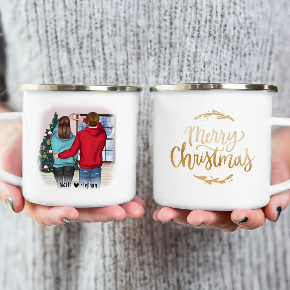 Personalisierte Tasse - Paar/Pärchen (stehend) - Weihnachtstasse