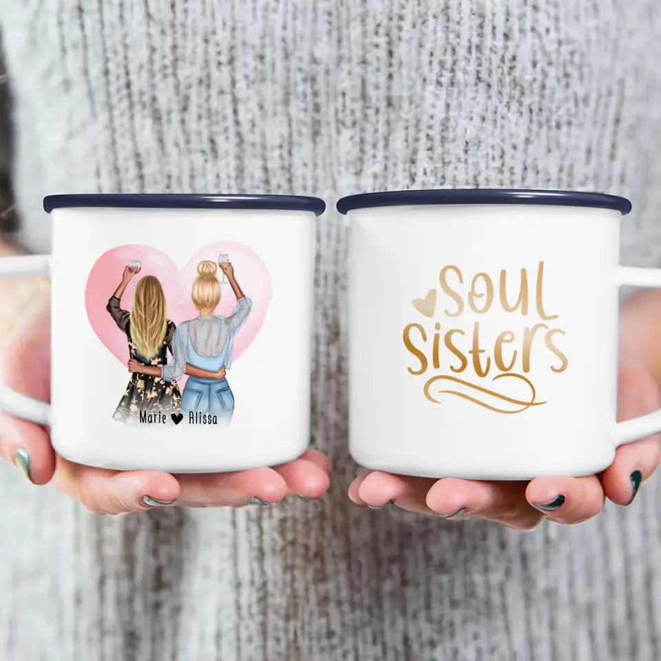 Personalisierte Tasse Beste Schwestern (2 Schwestern)