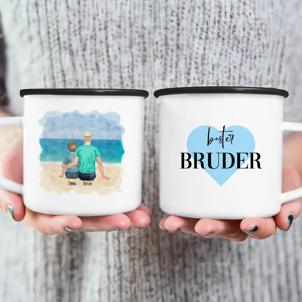 Personalisierte Tasse - 1 Teenager (m) + 1 Kind (m/w)