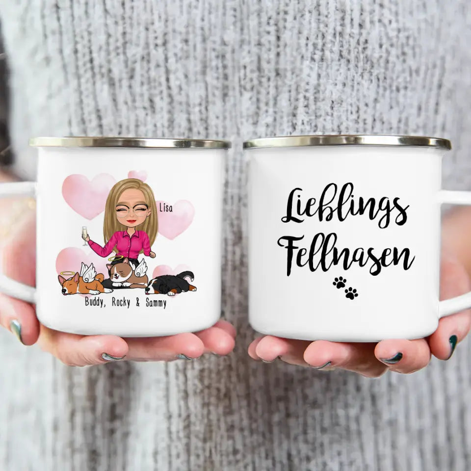 Personalisierte Tasse Hundemama/Katzenmama/Tiermama (1-8 Hunde/Katzen)