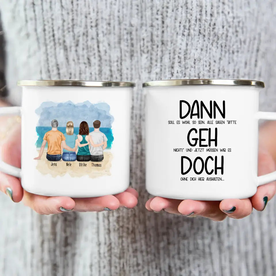 Personalisierte Tasse Kollegen (2 Frauen + 2 Männer) - Abschiedsgeschenk