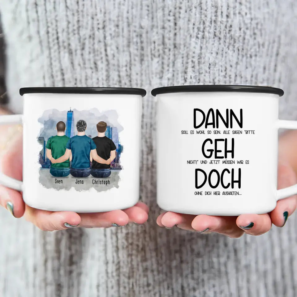 Personalisierte Tasse Kollegen (3 Männer) - Abschiedsgeschenk