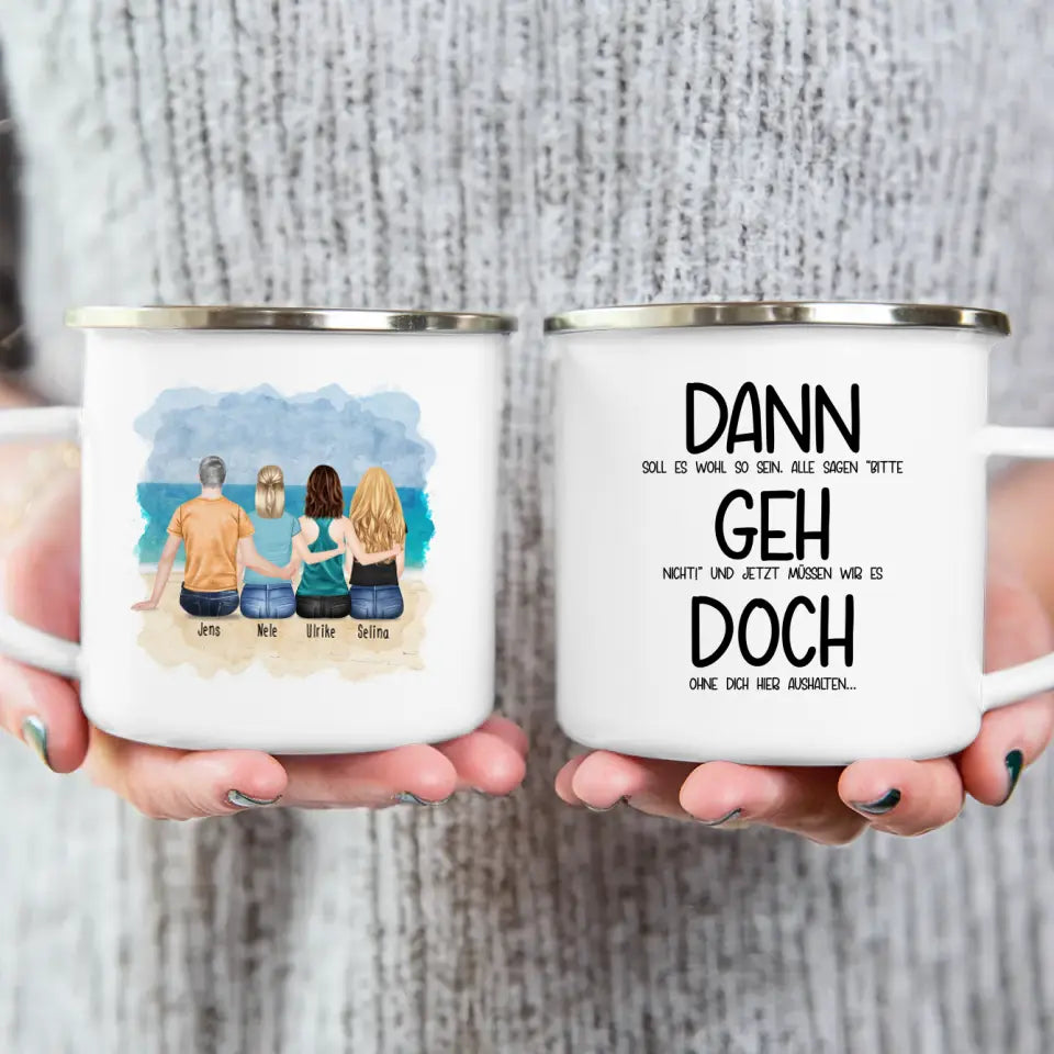 Personalisierte Tasse Kollegen (3 Frauen + 1 Mann) - Abschiedsgeschenk