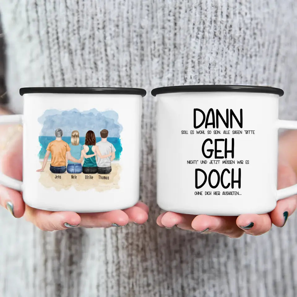 Personalisierte Tasse Kollegen (2 Frauen + 2 Männer) - Abschiedsgeschenk