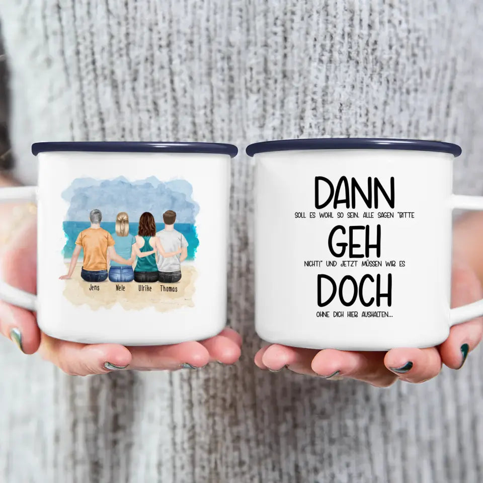 Personalisierte Tasse Kollegen (2 Frauen + 2 Männer) - Abschiedsgeschenk