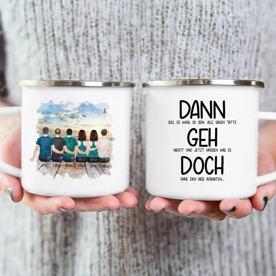 Personalisierte Tasse Kollegen (2 Frauen + 4 Männer) - Abschiedsgeschenk