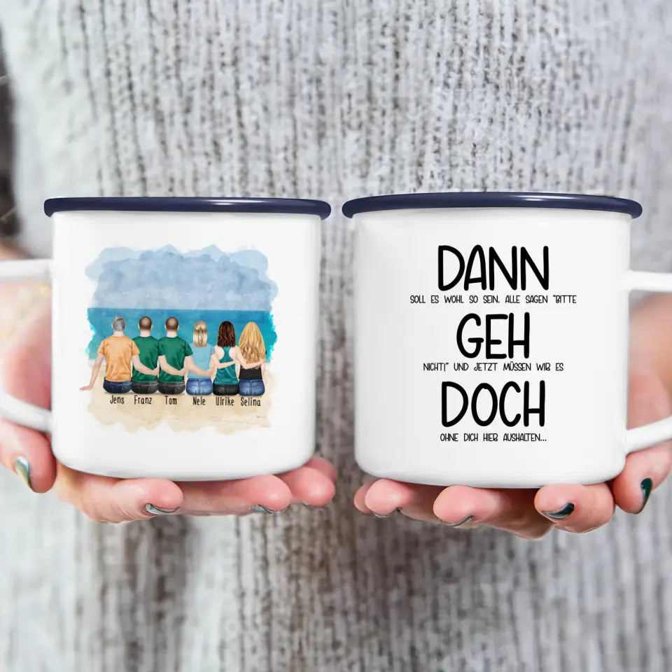 Personalisierte Tasse Kollegen (3 Frauen + 3 Männer) - Abschiedsgeschenk