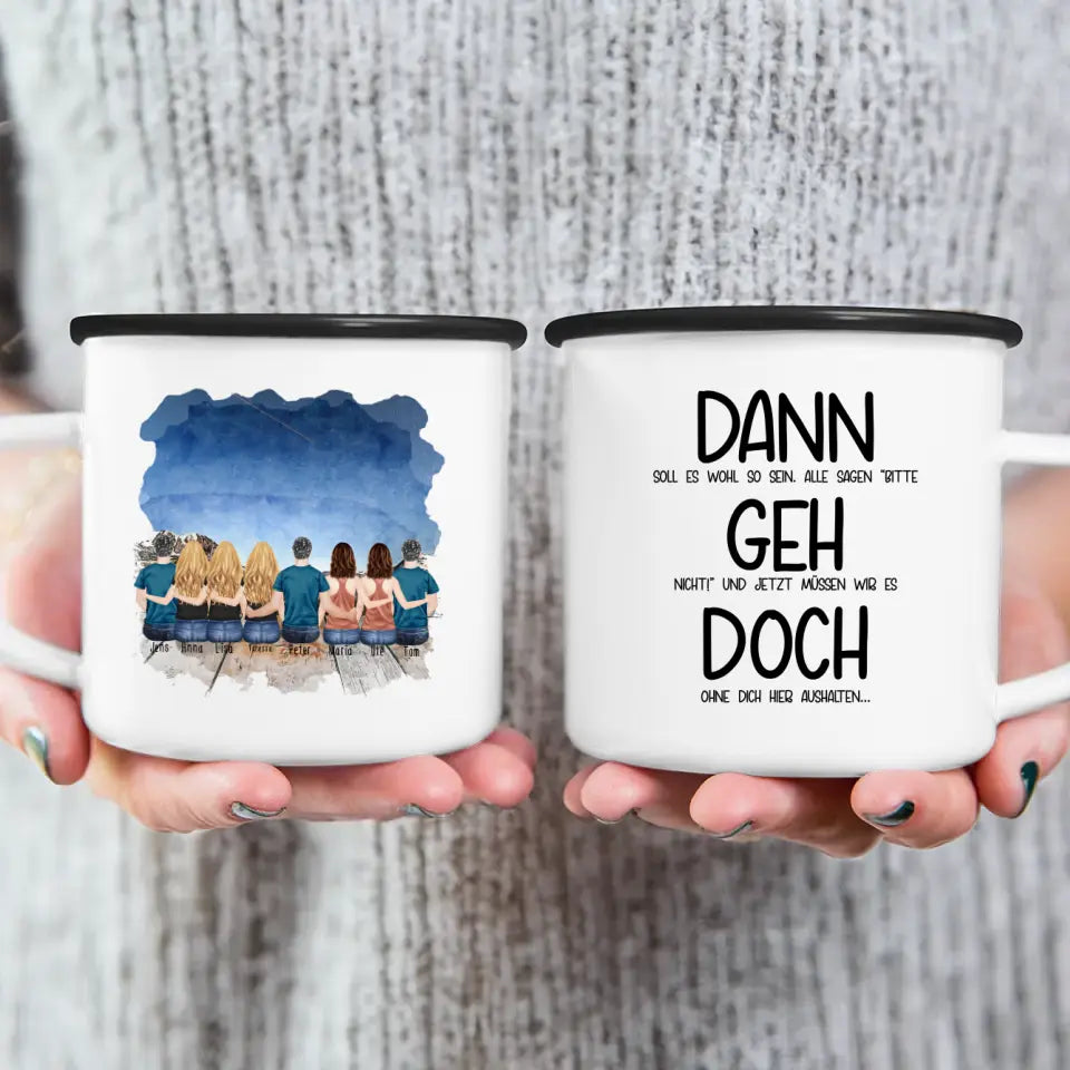 Personalisierte Tasse Kollegen (5 Frauen + 3 Männer) - Abschiedsgeschenk