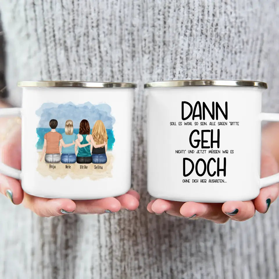 Personalisierte Tasse Kollegen (4 Frauen) - Abschiedsgeschenk