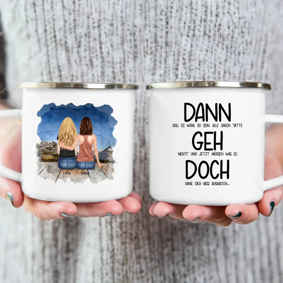 Personalisierte Tasse Kollegen (2 Frauen) - Abschiedsgeschenk