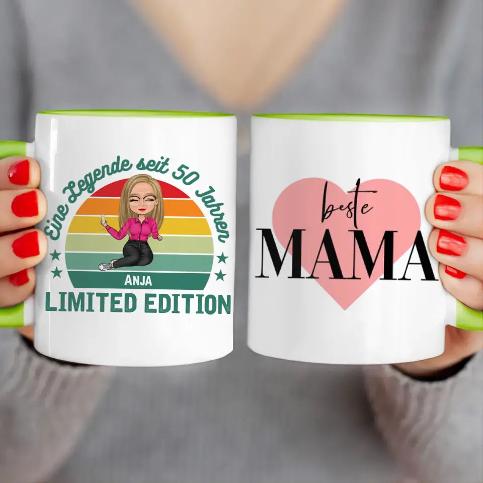 Personalisierte Tasse - Eine Legende seit X Jahren - Oma / Mama Legende