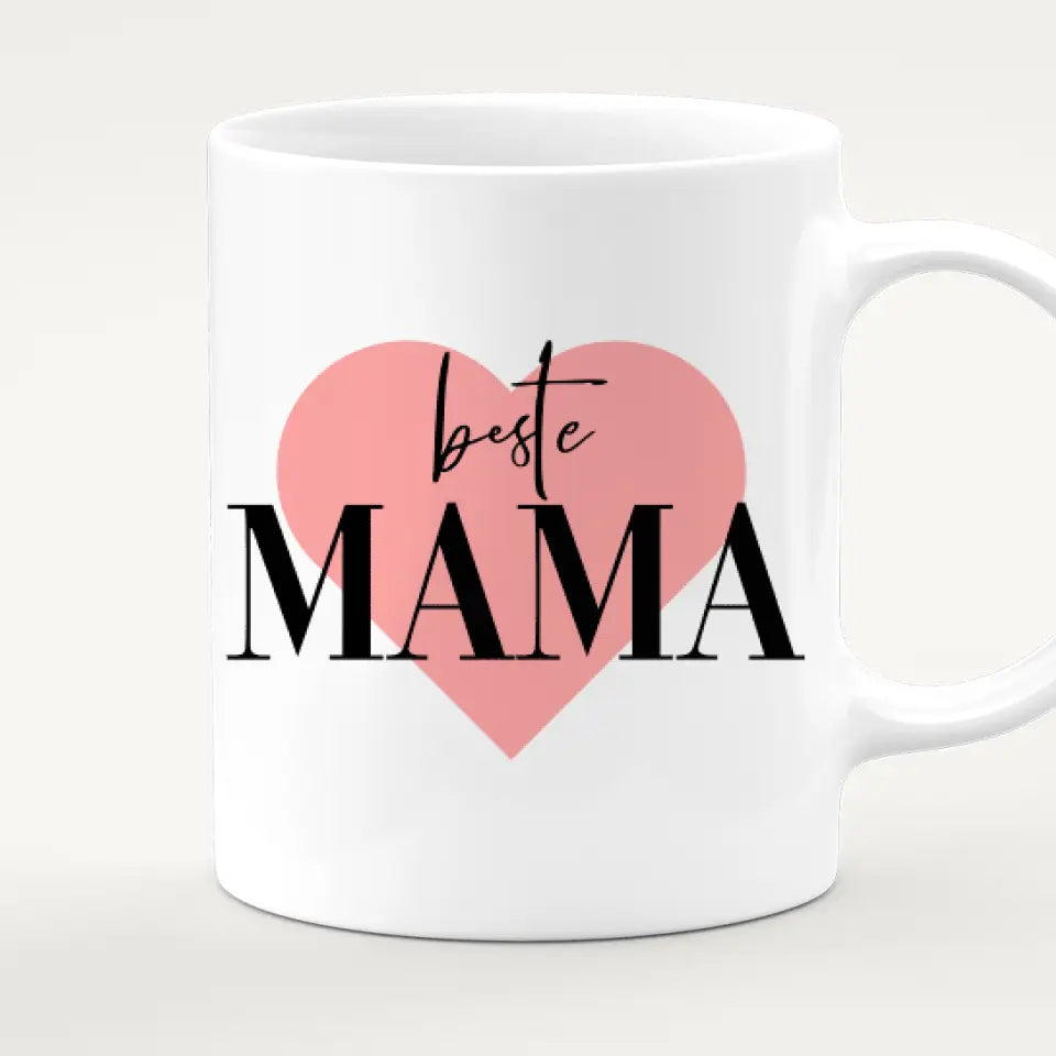 Personalisierte Tasse mit Mutter und Babys (2 Babys + 1 Mutter)