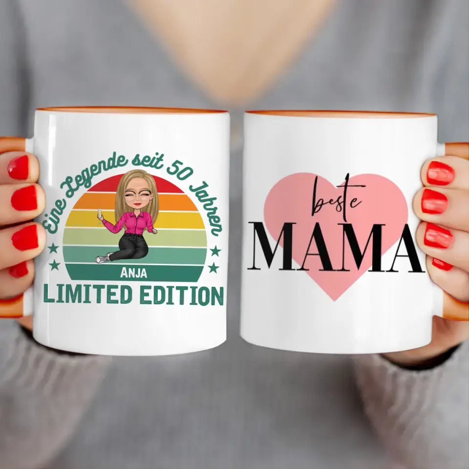 Personalisierte Tasse - Eine Legende seit X Jahren - Oma / Mama Legende