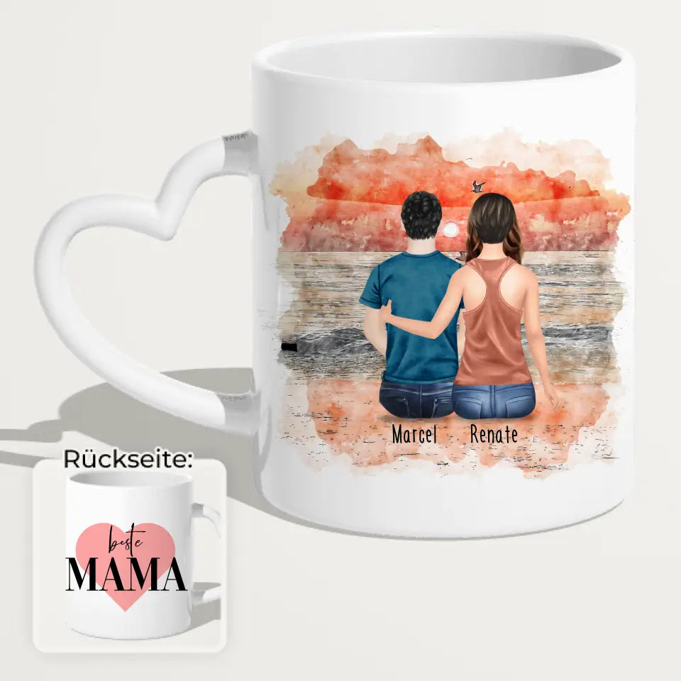 Personalisierte Tasse mit Mutter/Sohn (1 Sohn)