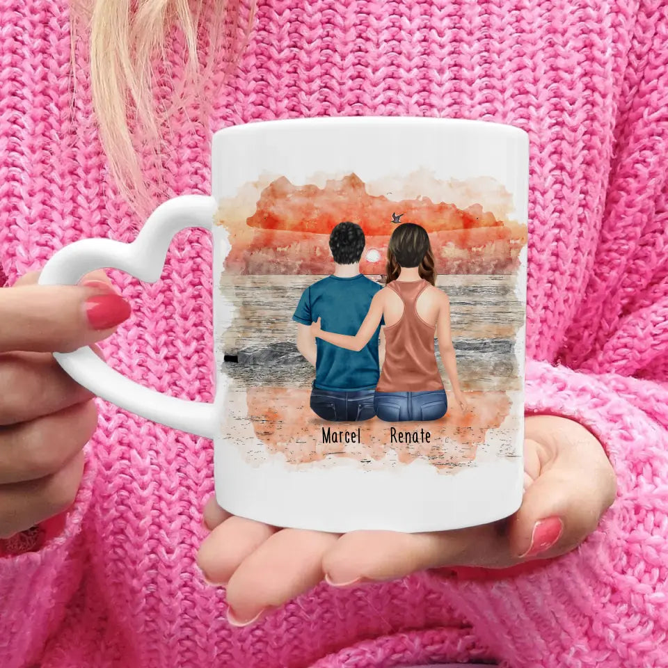 Personalisierte Tasse mit Mutter/Sohn (1 Sohn)