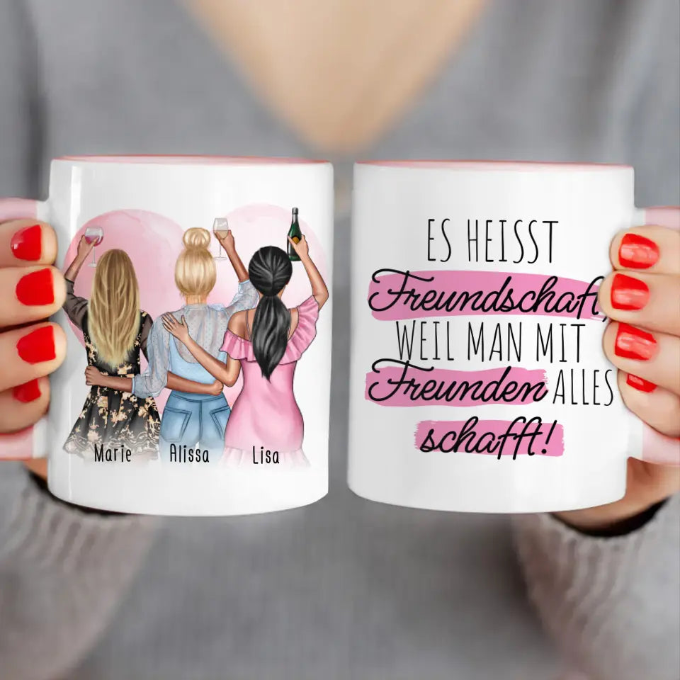 Personalisierte Tasse Beste Freundinnen (3 Freundinnen)