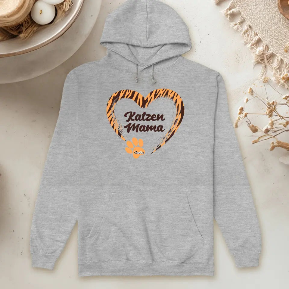 Personalisierter Hoodie - Katzen Mama