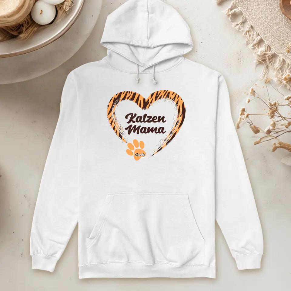 Personalisierter Hoodie - Katzen Mama