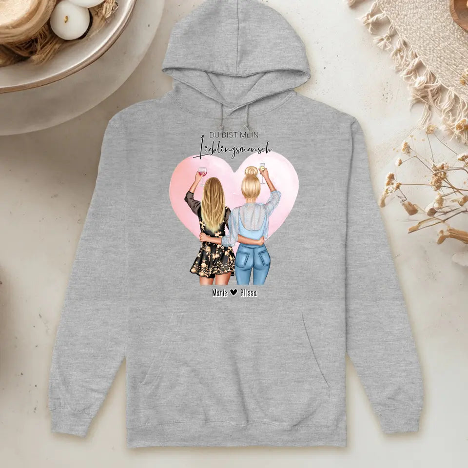 Personalisierter Hoodie - Beste Freundin (2 Freundinnen) - Best Friends