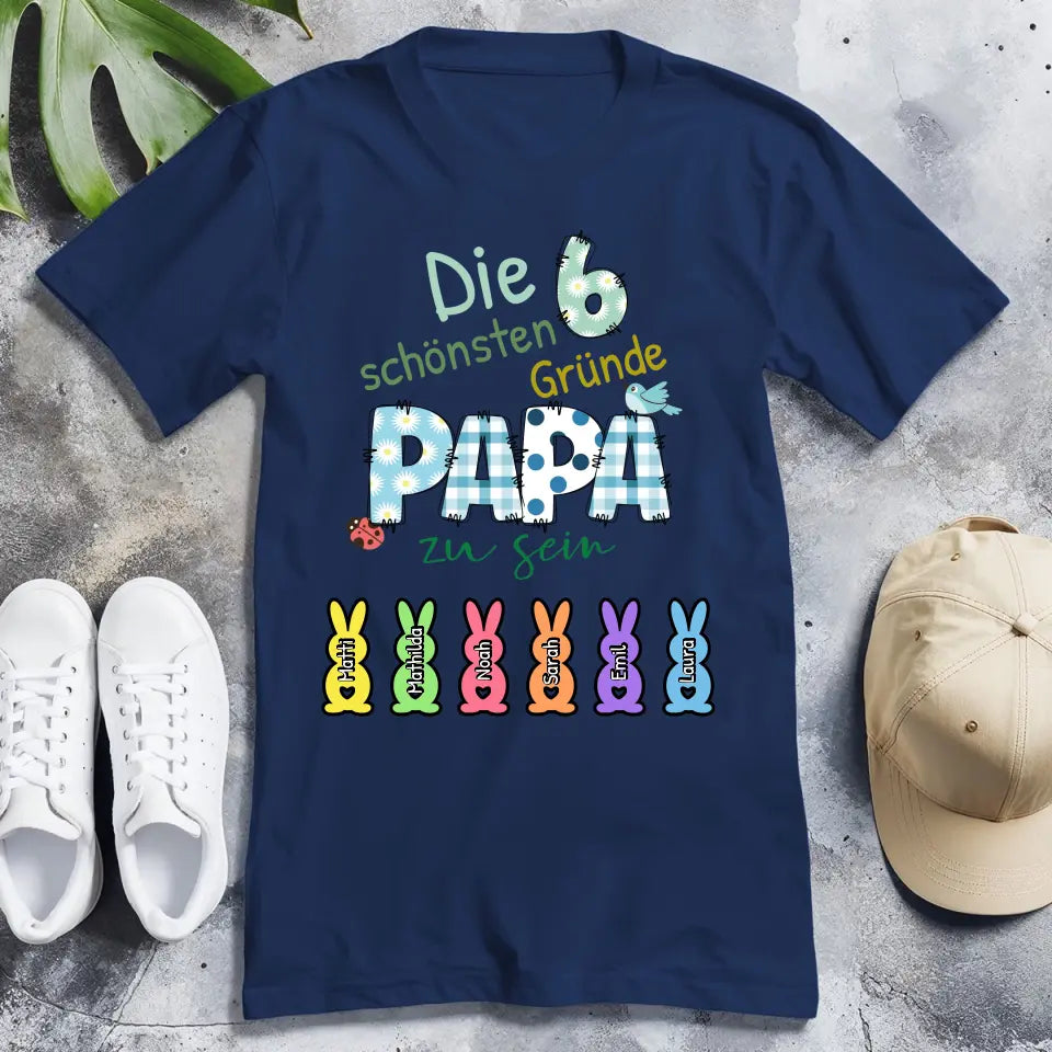 Personalisiertes T-Shirt - Die X schönsten Gründe Papa zu sein - Oster T-Shirt