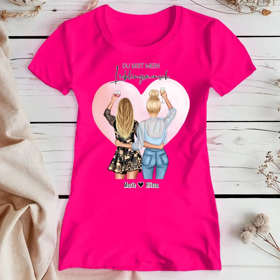 Personalisiertes T-Shirt - Beste Freundin (2 Freundinnen) - Best Friends