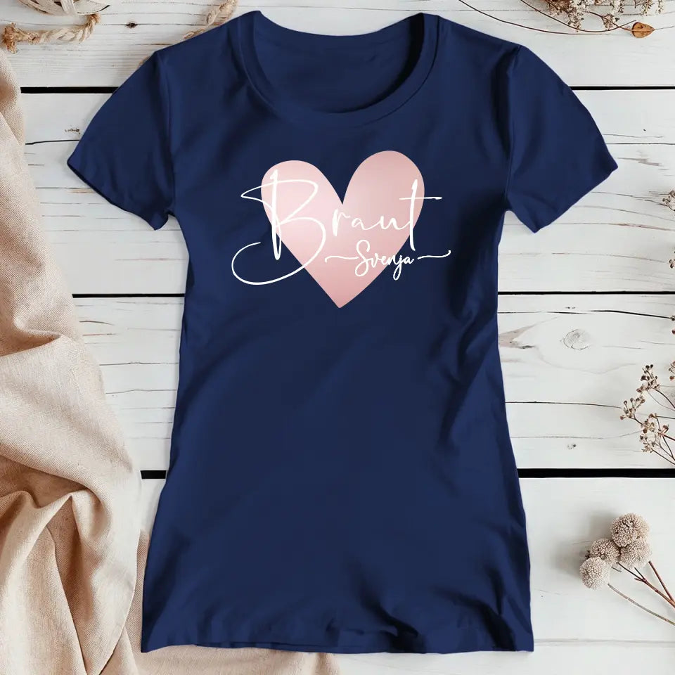 Personalisiertes T-Shirt - JGA Braut/Bride Shirt