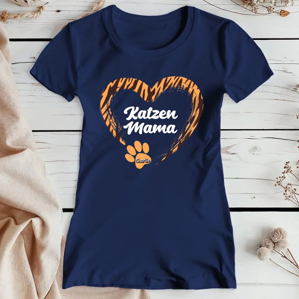 Personalisierter T-Shirt - Katzen Mama