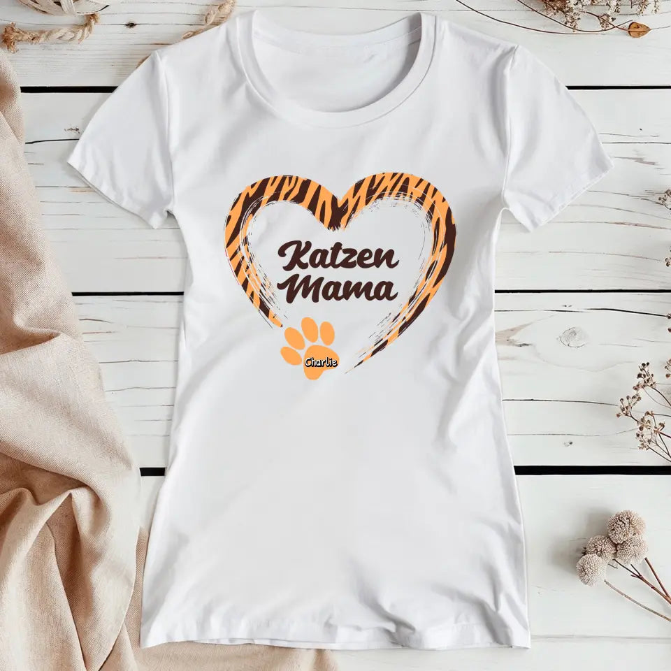 Personalisierter T-Shirt - Katzen Mama