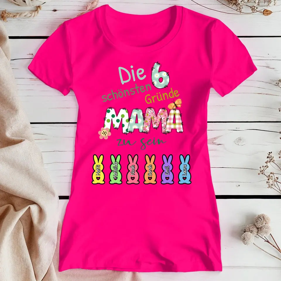 Personalisiertes T-Shirt - Die X schönsten Gründe Mama zu sein - Oster T-Shirt