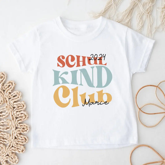 Personalisiertes Kinder T-Shirt - Schulkind Club/Gang - Geschenk zur Einschulung