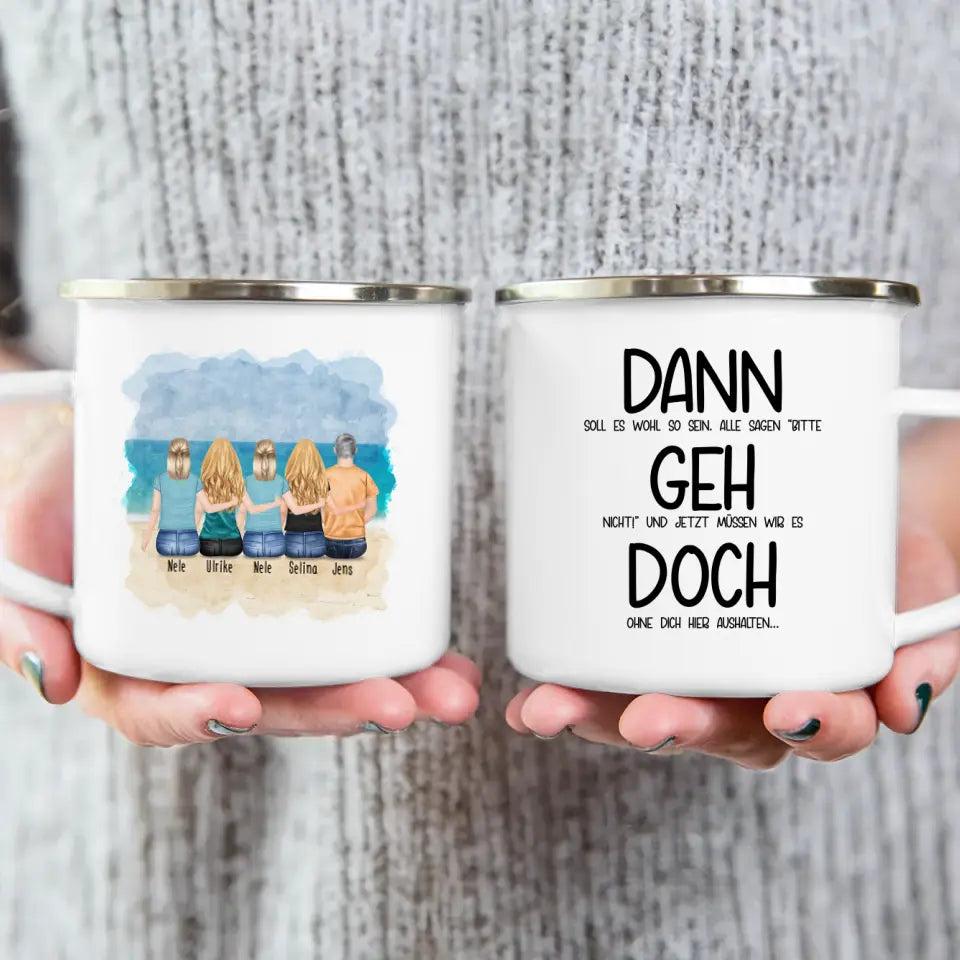 Personalisierte Tasse Kollegen (1 Mann + 4 Frauen) - Abschiedsgeschenk