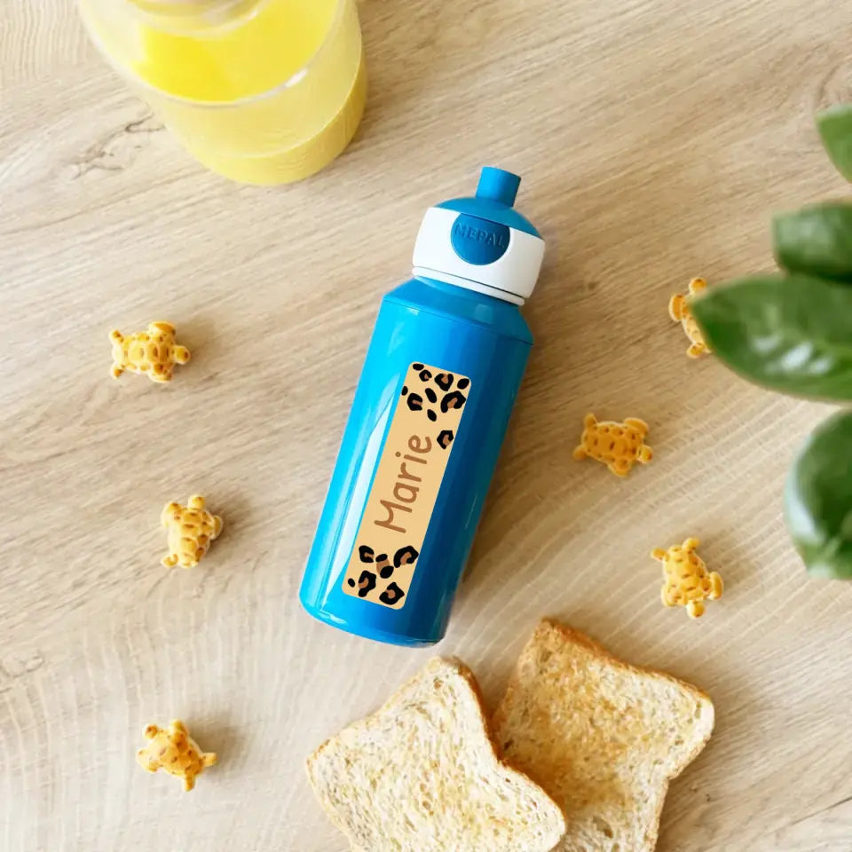 Personalisierte Mepal Campus Bento Brotdose/Trinkflasche im Leoparden Design mit Namen